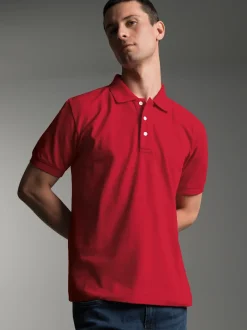 Poloshirt für Industriewäsche Schwinge am Arm Kirsch