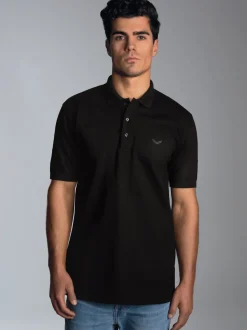 Poloshirt in Piqué-Qualität Schwarz