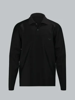 Poloshirt mit Brusttasche Schwarz
