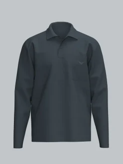 Poloshirt mit Brusttasche Anthrazit