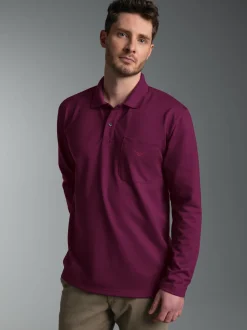 Poloshirt mit Brusttasche Sangria