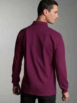 Poloshirt mit Brusttasche Sangria