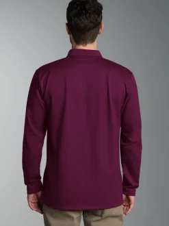 Poloshirt mit Brusttasche Sangria