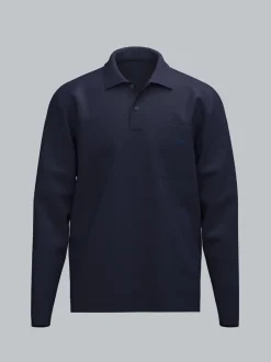 Poloshirt mit Brusttasche Navy
