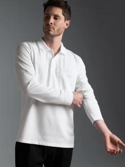 Poloshirt mit Brusttasche Weiss