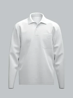 Poloshirt mit Brusttasche Weiss