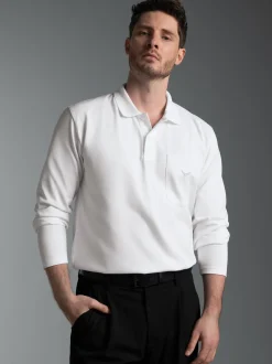 Poloshirt mit Brusttasche Weiss