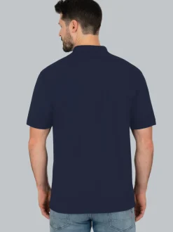 Poloshirt mit dreifarbiger Knopfleiste Navy