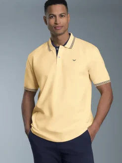 Poloshirt mit kontrastfarbigen Akzenten Vanille
