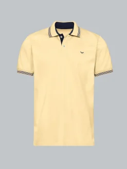 Poloshirt mit kontrastfarbigen Akzenten Vanille