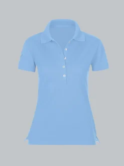Poloshirt mit Kristallsteinen Horizont