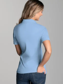 Poloshirt mit Kristallsteinen Horizont