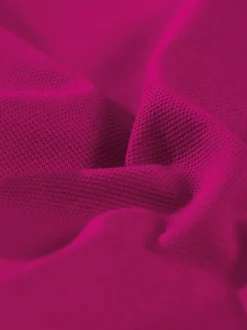 Poloshirt mit Kristallsteinen Magenta