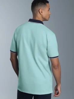 Poloshirt mit maritimem Printmotiv Gletscher