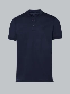 Poloshirt mit Stehkragen Navy