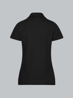 Poloshirt ohne Knopfleiste Schwarz