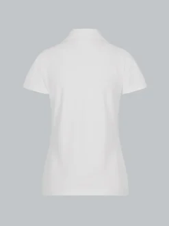 Poloshirt ohne Knopfleiste Weiss