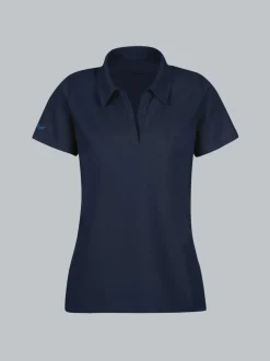 Poloshirt ohne Knopfleiste Navy