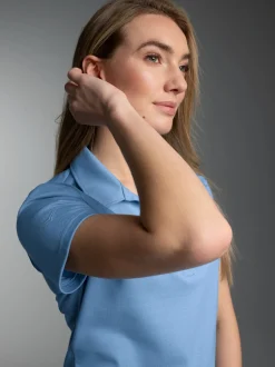 Poloshirt ohne Knopfleiste Horizont