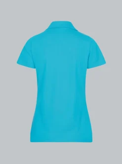 Poloshirt ohne Knopfleiste Azur