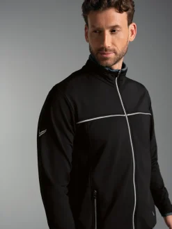 Praktische Sportjacke aus Microfaser Schwarz