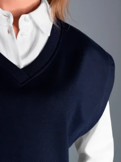 Pullunder mit V-Ausschnitt Navy