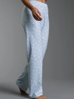 Pyjama Hose mit Allover "Punkt" Muster Horizont