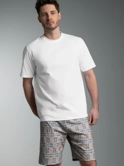 Pyjama mit Karo Muster Night-blue