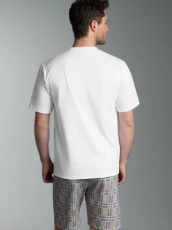 Pyjama mit Karo Muster Night-blue