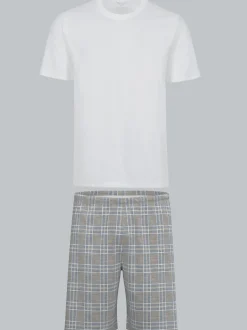 Pyjama mit Karo Muster Night-blue