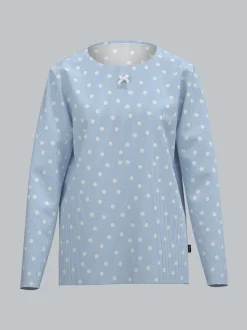 Pyjama Oberteil mit Allover "Punkt" Muster Horizont