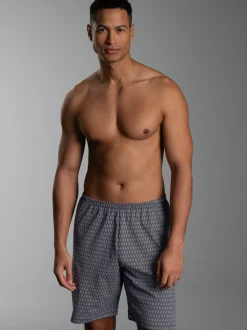 Pyjama Short mit modischem Allover-Muster Night-blue