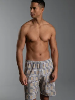 Pyjama Shorts mit Karo-Muster Night-blue