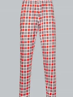 Pyjamahose mit Karo-Muster Kirsch