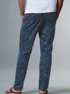Pyjamahose mit Smiley-Print Navy