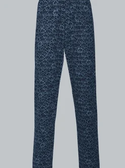 Pyjamahose mit Smiley-Print Navy