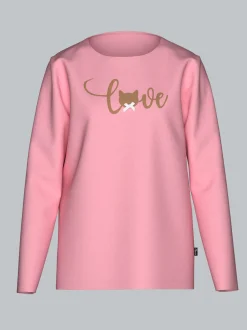 Pyjama-Oberteil mit Cat Love-Print Lilie