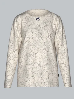 Pyjama-Oberteil mit floralem Allover-Print Natur