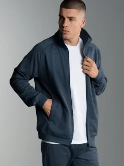 Raglanjacke aus Sweat-Qualität Nightblue-melange