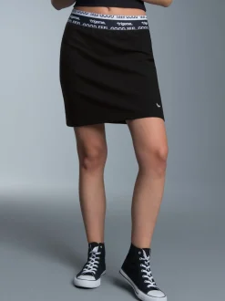 Rock in Waffeloptik Schwarz