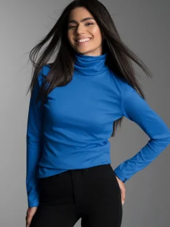Rollkragenshirt Electric-blue