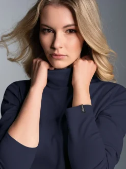 Rollkragenshirt Navy