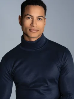 Rollkragenshirt Navy