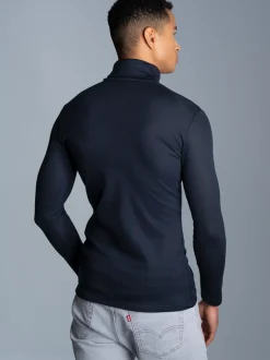 Rollkragenshirt Navy