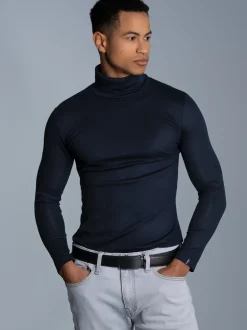 Rollkragenshirt Navy