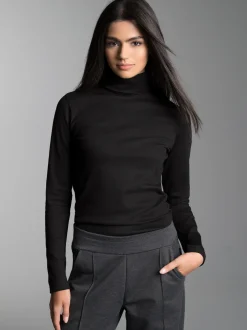Rollkragenshirt Schwarz