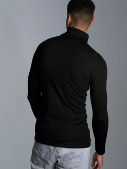 Rollkragenshirt Schwarz