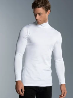 Rollkragenshirt Weiss