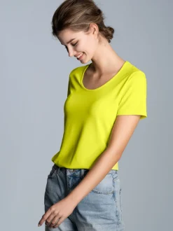 Rundhalsshirt aus Viskose Powergreen