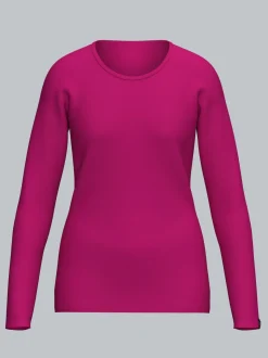 Shirt aus Viskose Langarm Magenta